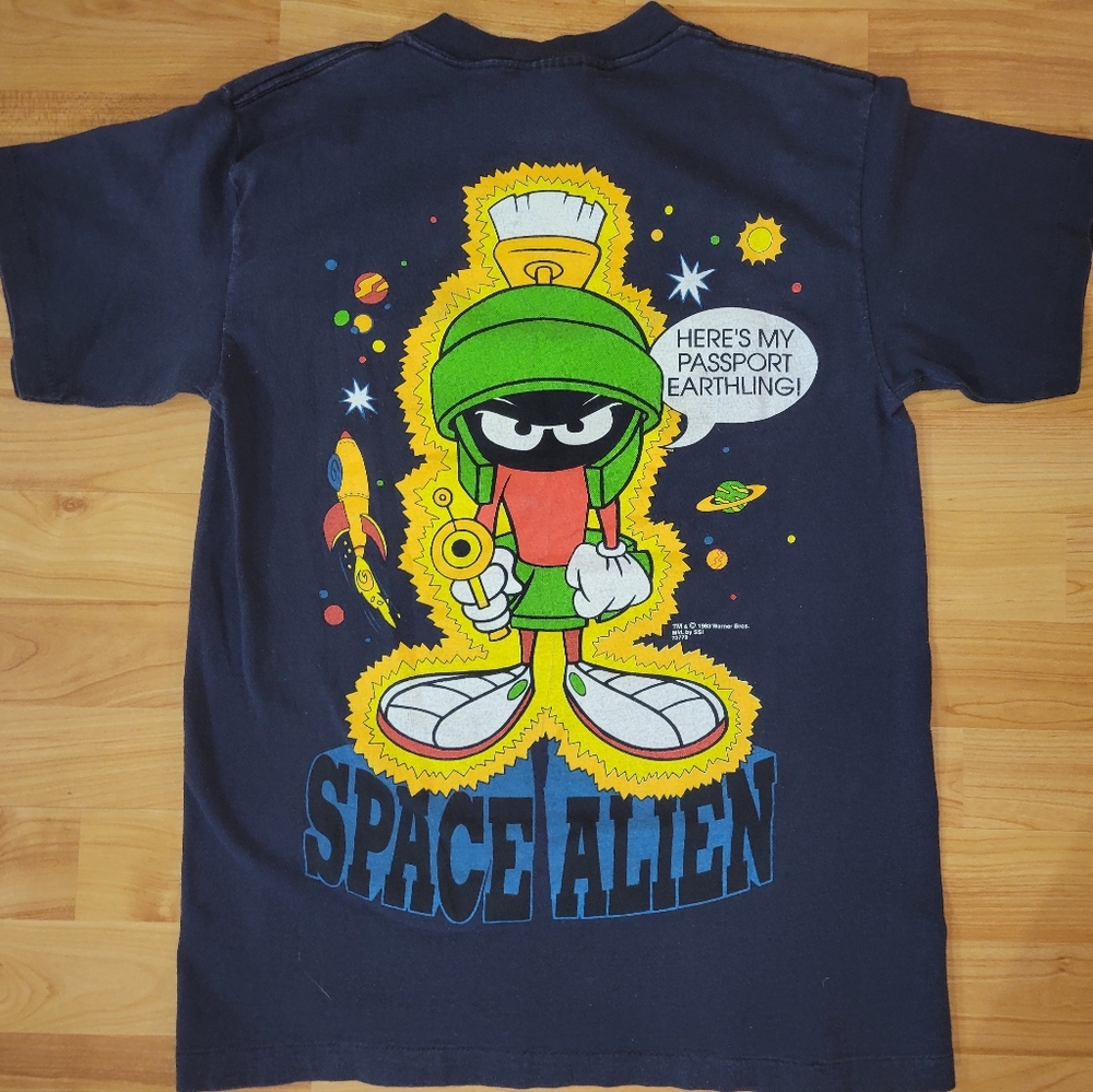 Vintage Marvin the Martian Looney Tunes T-Shirt, 1993 SSI Tag Men's Size Medium